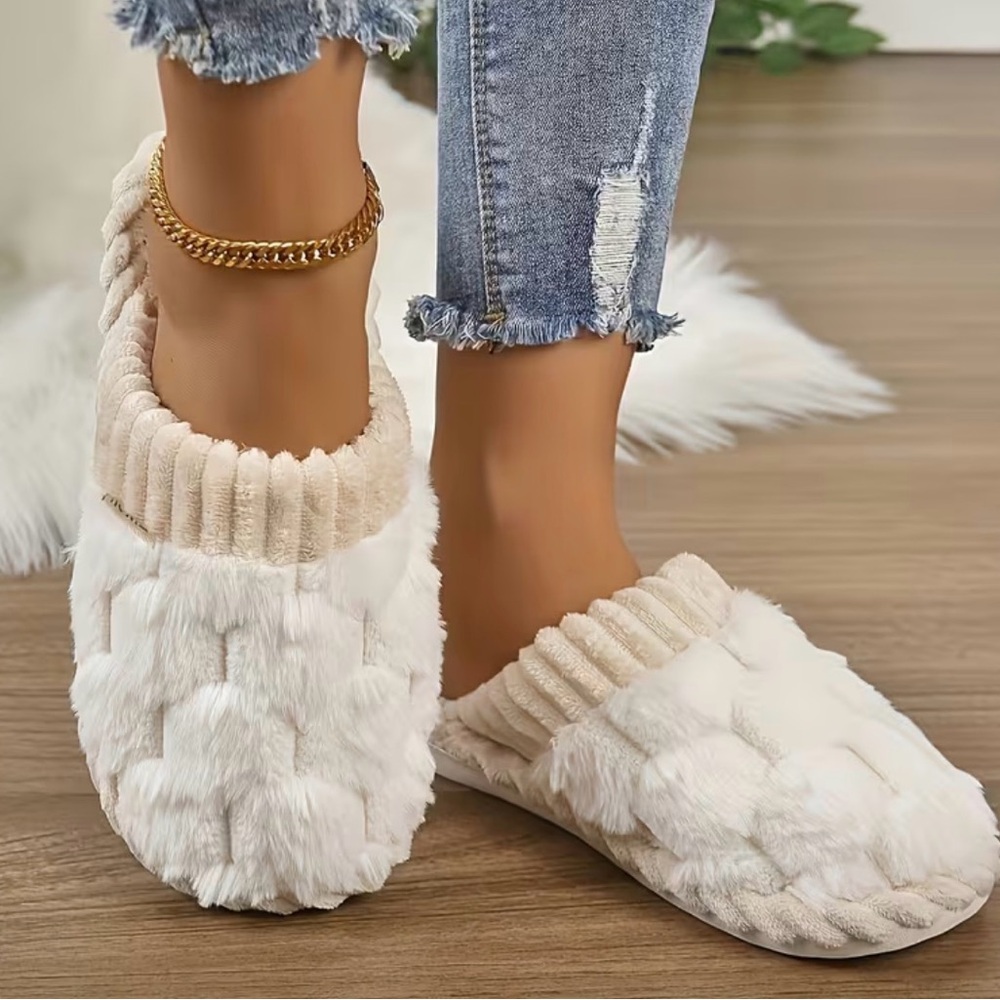 Cozy Cream Slip-On Women's Shoes